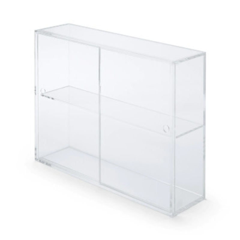 Acrylic Display Case with Sliding Doors  L