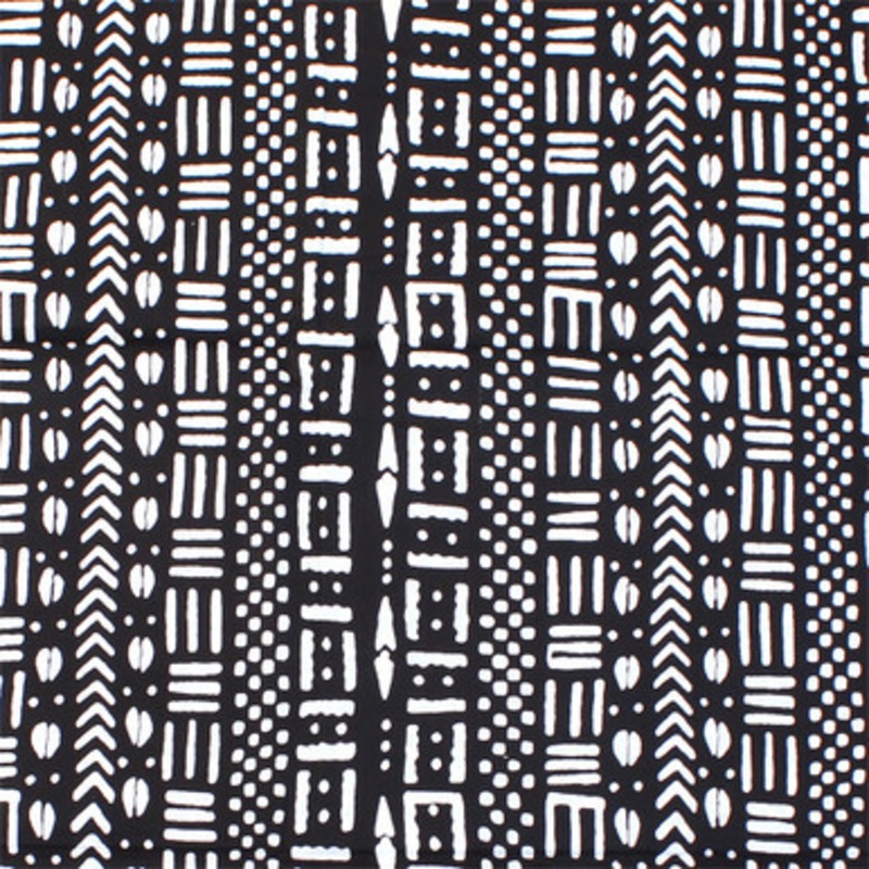 Economy Fabric: Mud Print Cowrie Shell 6 Yd
