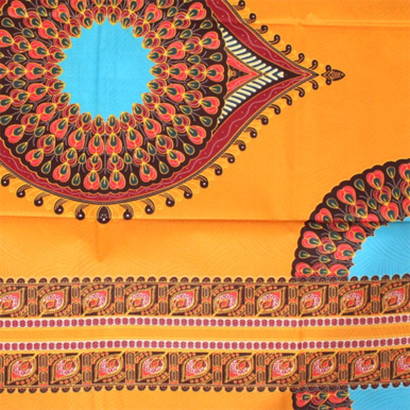 Peacock Traditional Print Fabric 6 Yd