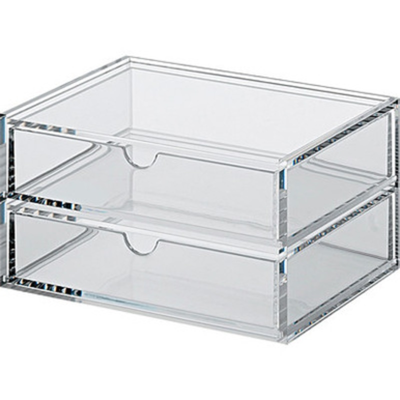 Stackable Acrylic 2 Drawer Box  S