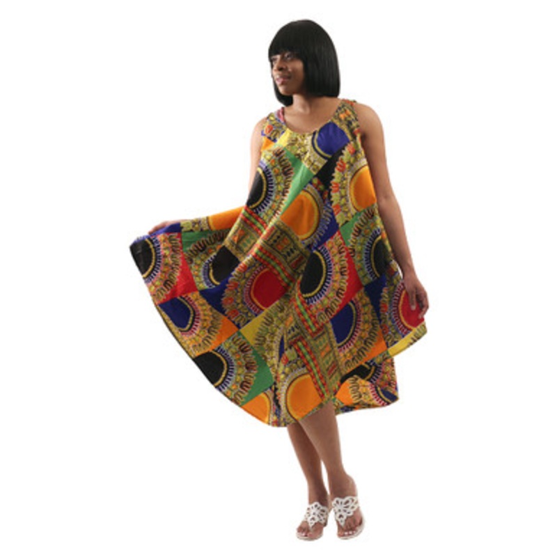 Trad Patch Print Umbrella Spring Dress