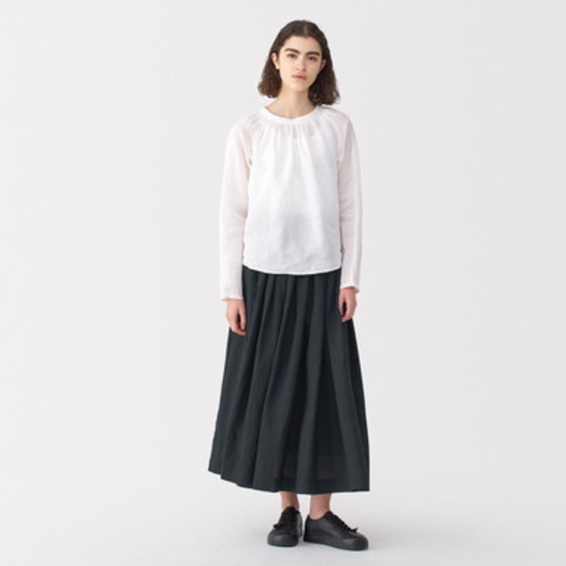 Women's Ramie Gathered Midaxi Skirt