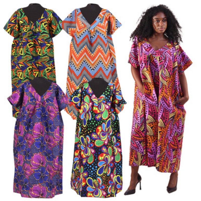 Set of 5 Short-sleeve House Dresses - ASSORTED