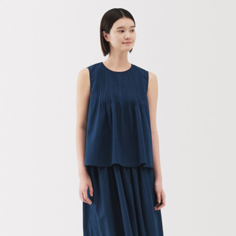 Women's Cotton Voile Sleeveless Blouse