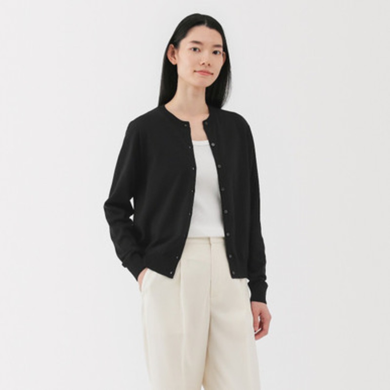 Women's HighTwist Cotton Crew Neck Cardigan