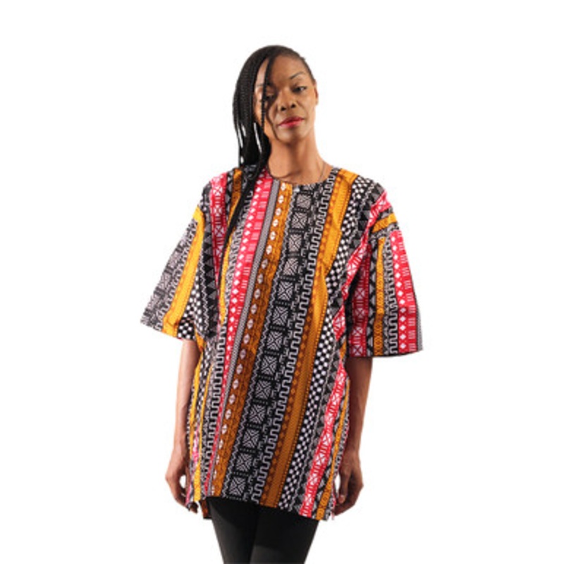 African Print Button Dashiki