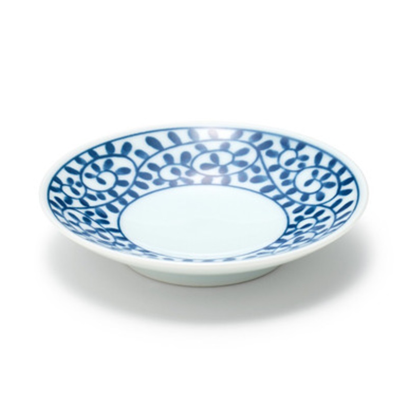 Hasami Ware Porcelain Plate  Arabesque Pattern