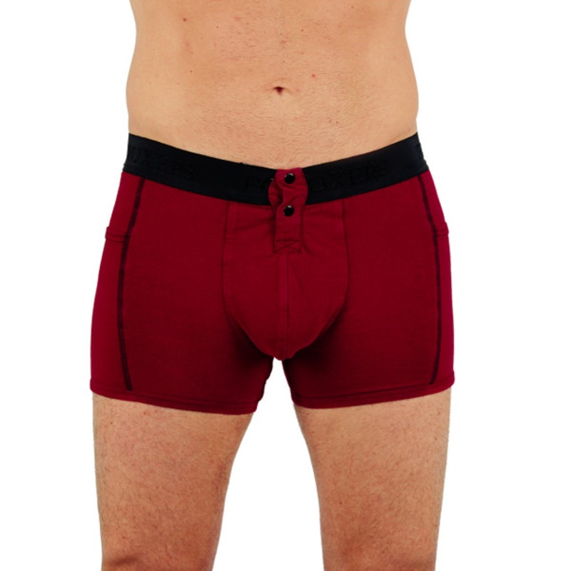 Men's CRANBERRY Boxer Briefs with Foxers Logo Band