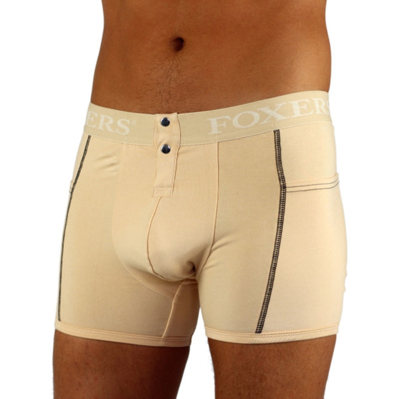 Men's Nude Boxer Brief | FOXERS Logo