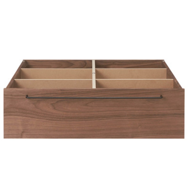 Underbed Drawer for Platform Bed Walnut Large 25cm