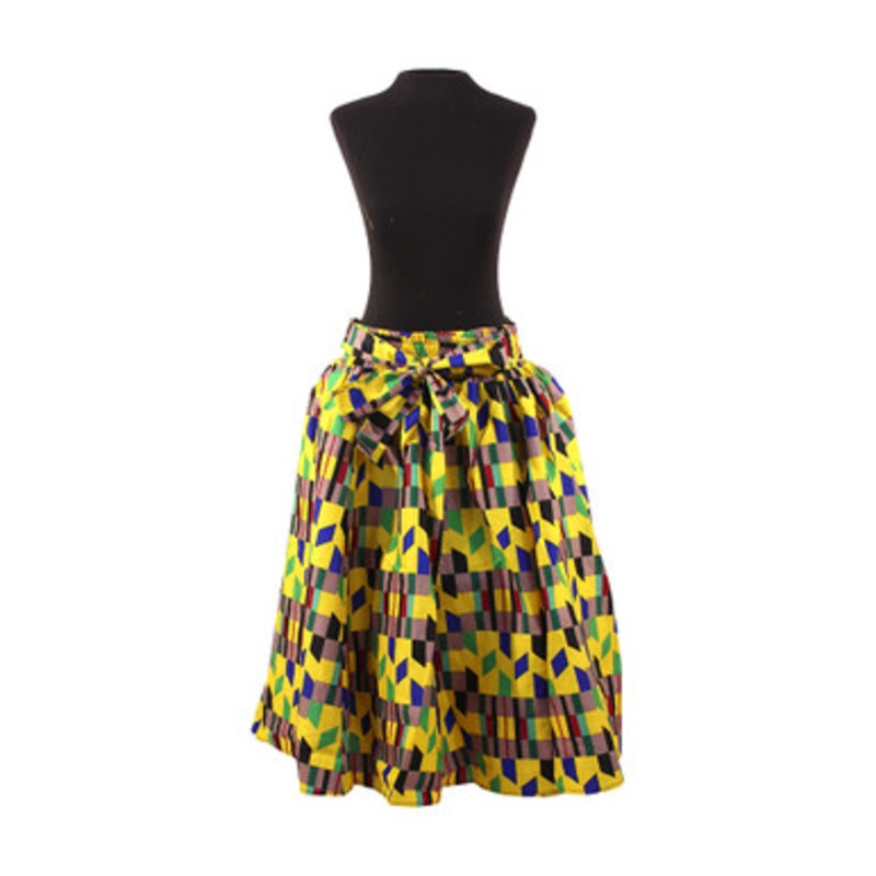 Vibrant Tribal Print Short Skirt