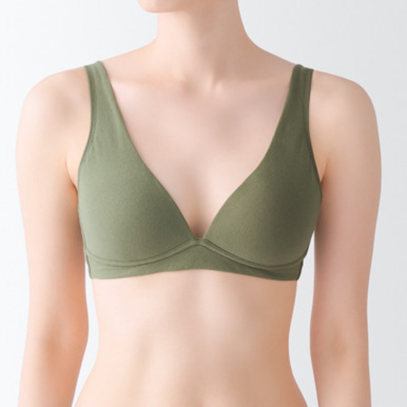 Women``s Cotton Blend NonWired Plunge Bra