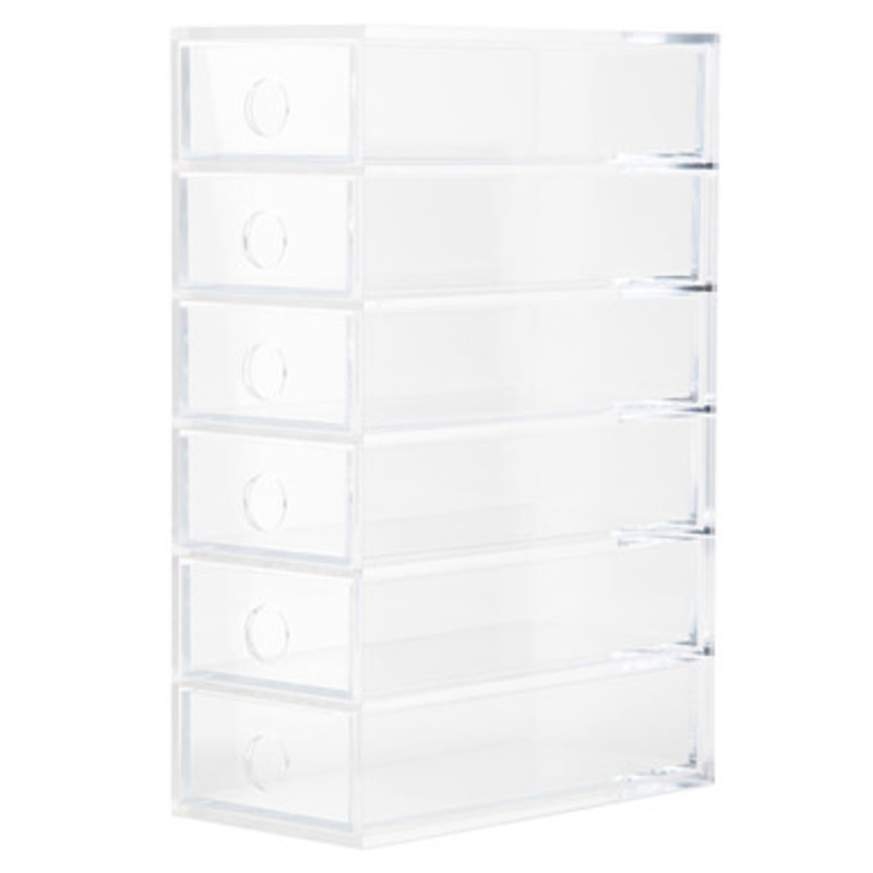 Acrylic 6 Drawer Unit