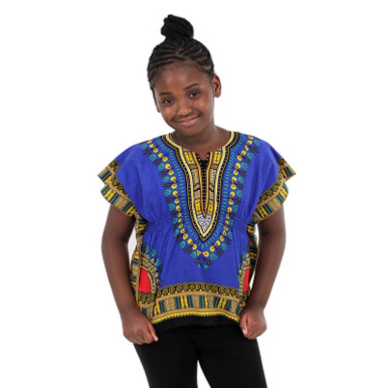 Traditional Print Elastic Child Dashiki