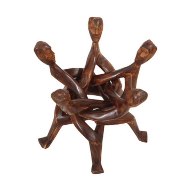 Five Headed Unity Carving: Brown