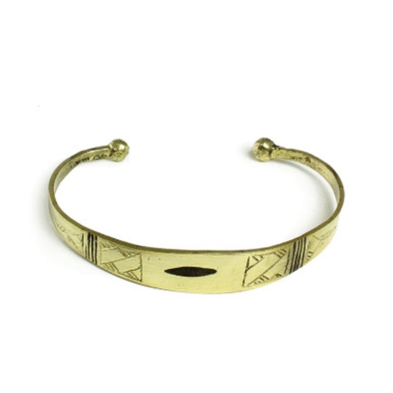 Tuareg Black Etched Plate Bracelet