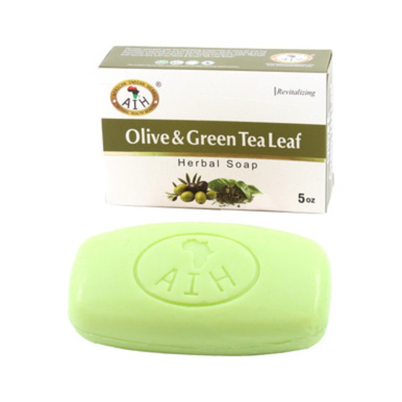 African Indian Herbs (AIH): Olive & Green Tea Leaf Herbal Soap - 5 oz.