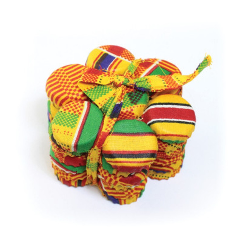African-Made Kente Coaster Set (Set Of 5)