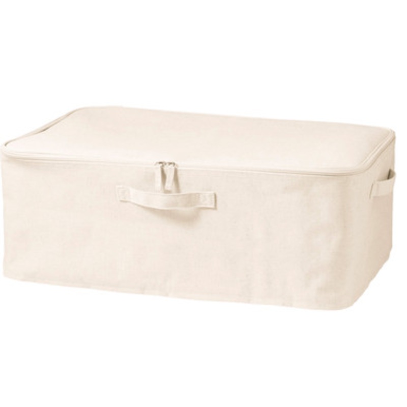 Cotton Linen Zip Box 59x39x23cm