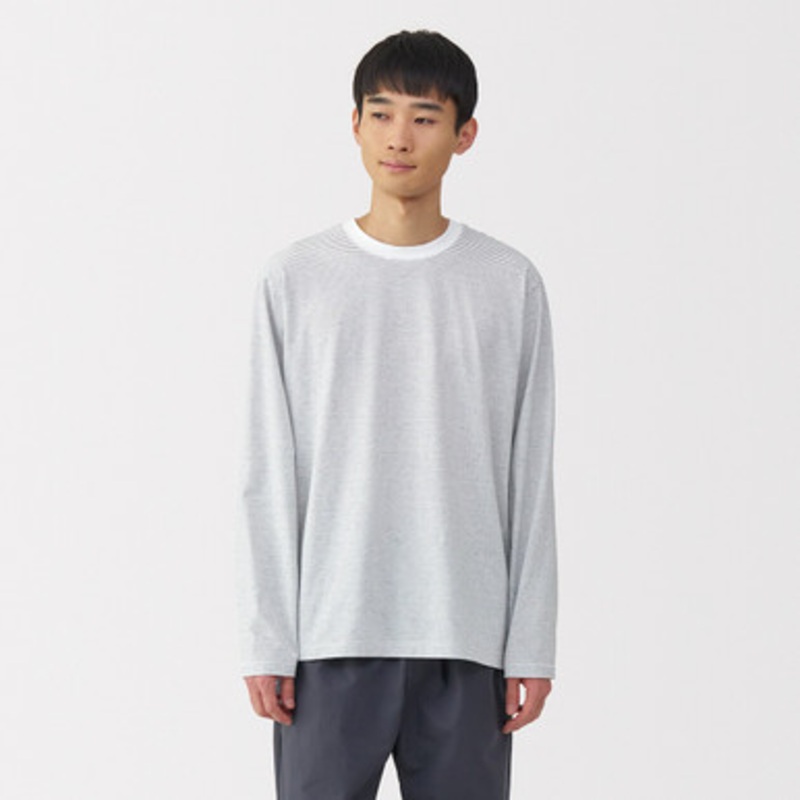 Men's Jersey Stripe Long Sleeve Tshirt