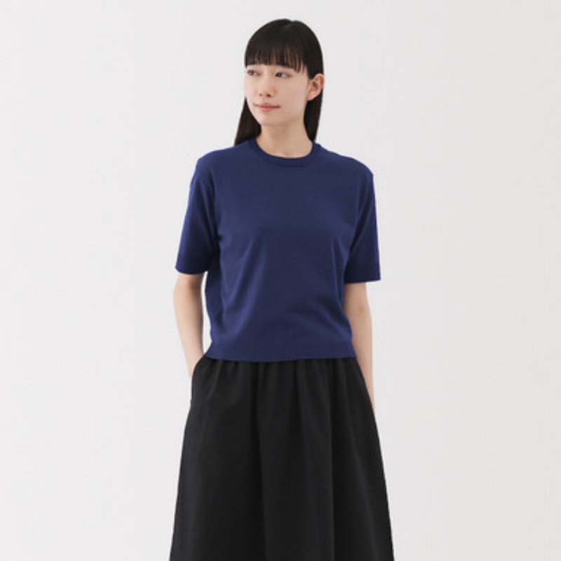 Women's HighTwist Cotton Crew Neck Short Sleeve Jumper
