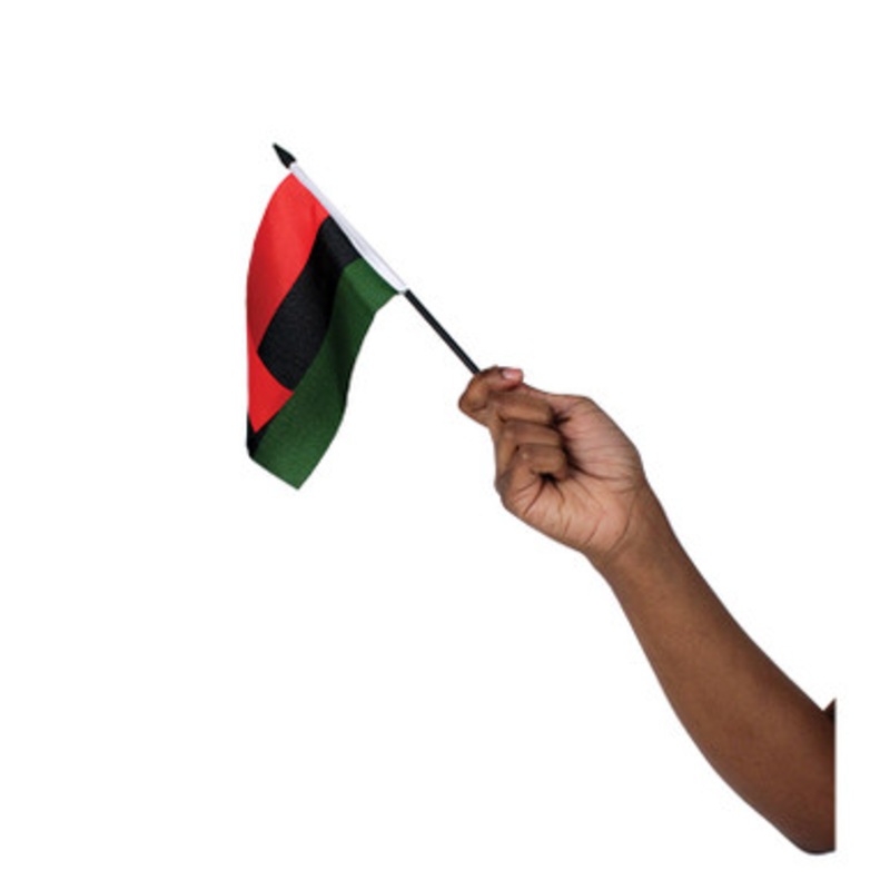 4x6 African American Stick Flag