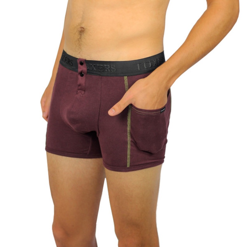FOXERS Fig Men's Boxer Brief Black Logo