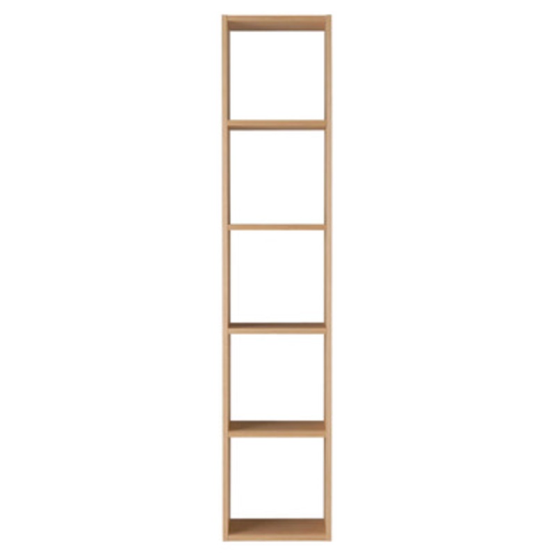Oak narrow 5 shelf