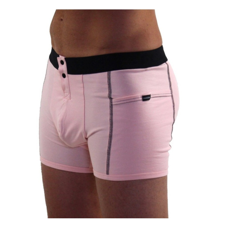 Pink Men's Boxer Brief with Pockets