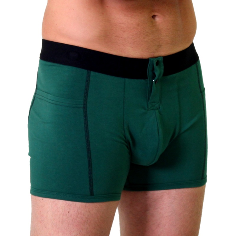 Forest Green Men's Boxer Briefs Black logo
