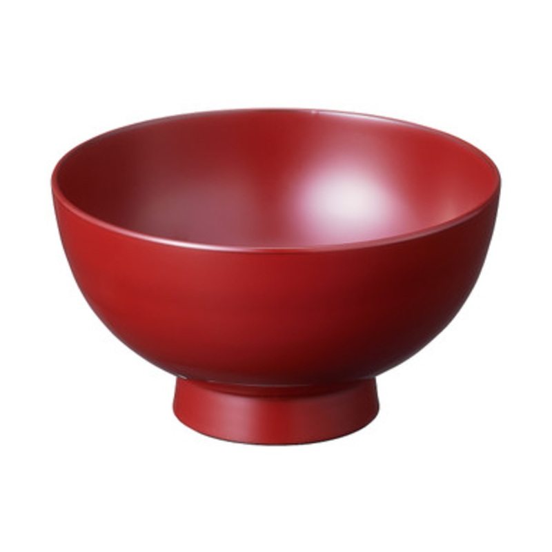 Hand Lacquerde Soup Bowl  Red