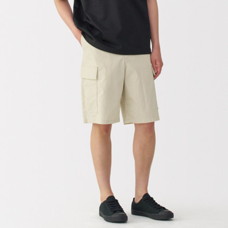 Men's Washed Cotton Blend Cargo Shorts