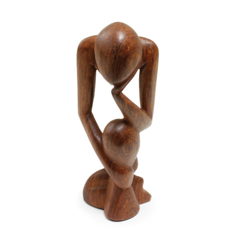 Senegal Thinker Statue - Brown (7-8)
