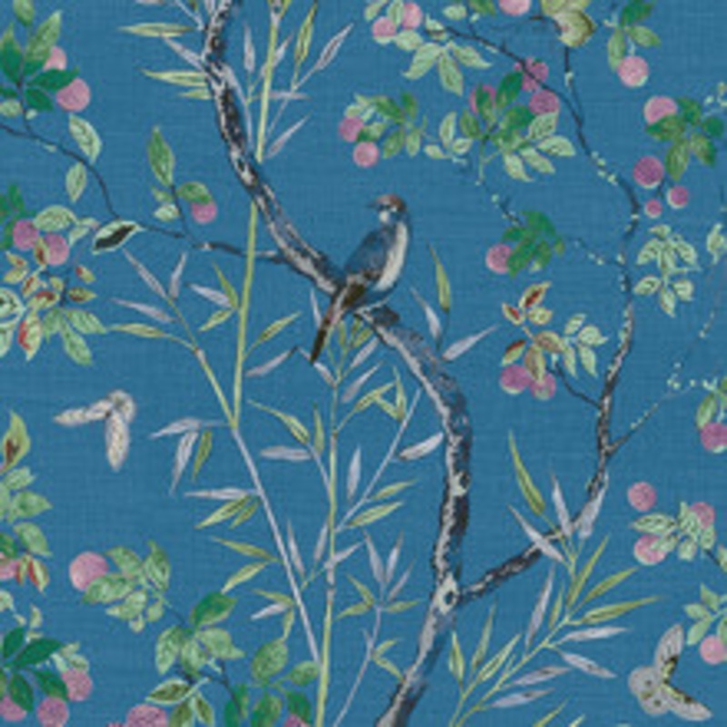 Thibaut Wallpaper Claire Navy T42008