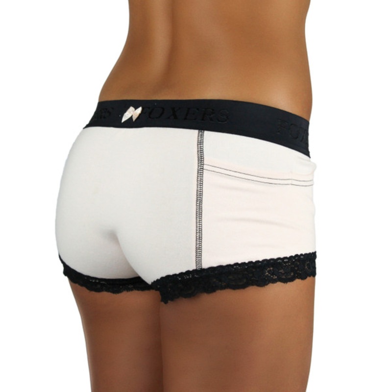 Women's Blush Pink Boxer Briefs | FOXERS Logo Band