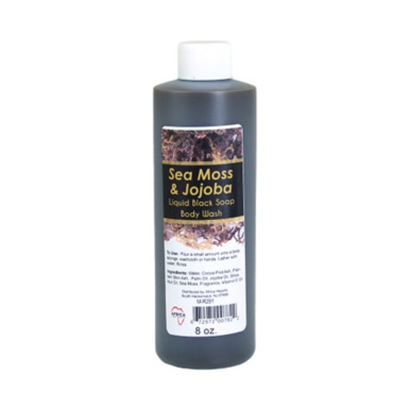 Sea Moss & Jojoba Liquid Black Soap Body Wash - 8 oz.