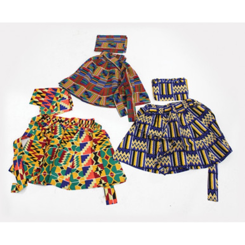 Set Of 3 Kente Mini Skirts