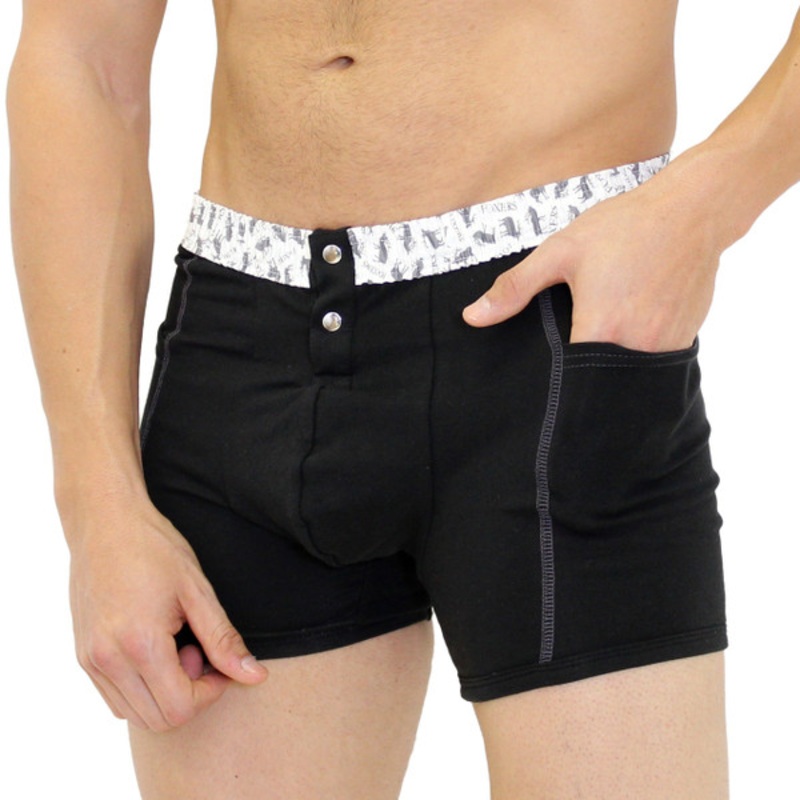 Men's Black Boxer Brief with Elk Band | FOXERS