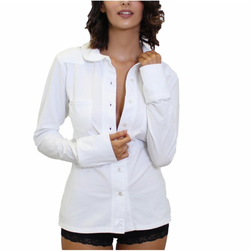 Women's White Button Down Shirt | FOXERS Equestrian