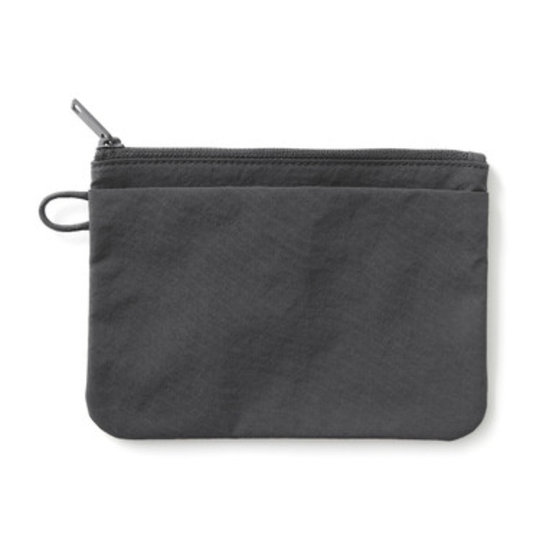 Textured Nylon Zip Pouch  Medium