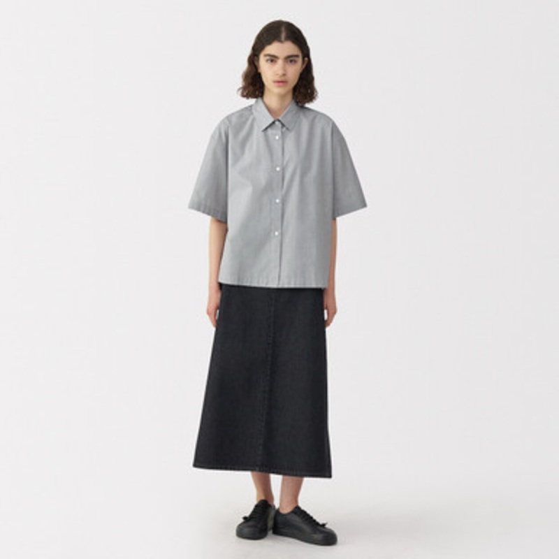 Women's Cotton Poplin Short Sleeve Shirt
