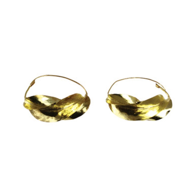 XL Over-Sized Fula Gold Earrings - 3