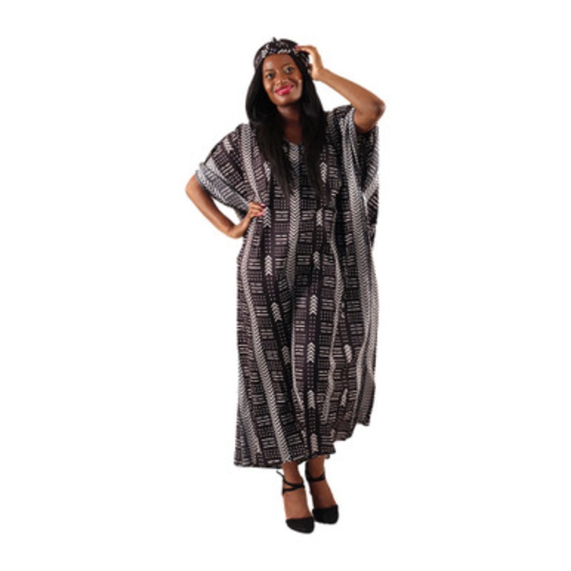 2-Tone Mud Print Kaftan