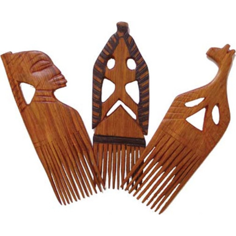 Carved Wooden Comb 10 ASSORTED