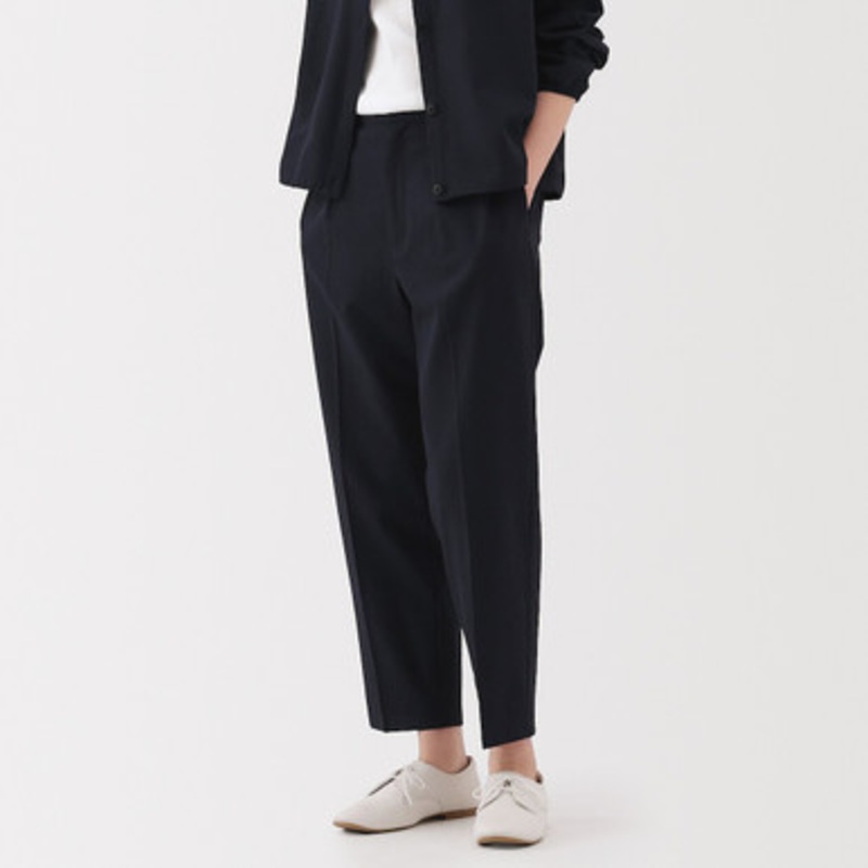 Women's Seersucker Lightweight Tapered Leg Trousers