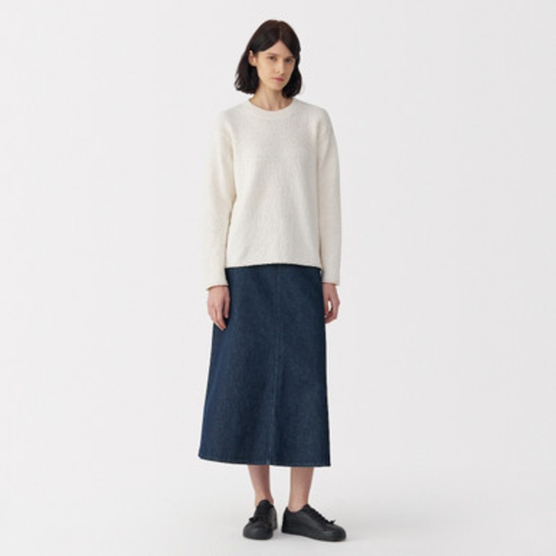 Women's Washi and Denim Skirt  Dark Navy