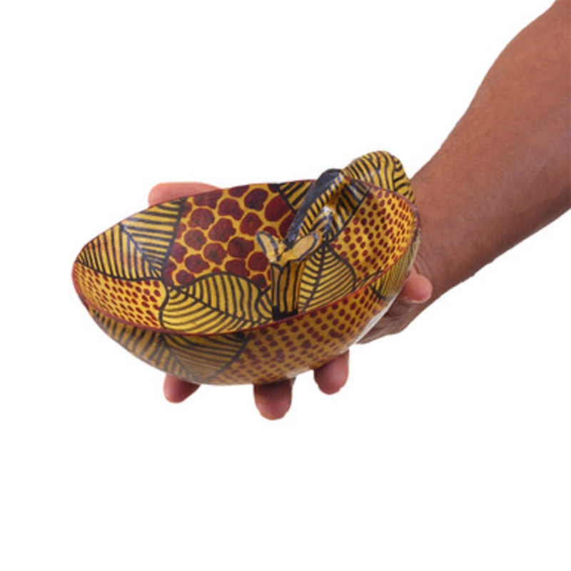 Decorative Wooden Bowl - Drinking Animals - LG
