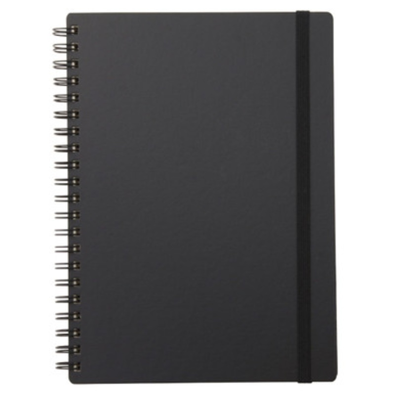 High Quality Paper Double Ring Notebook with Rubberband10259