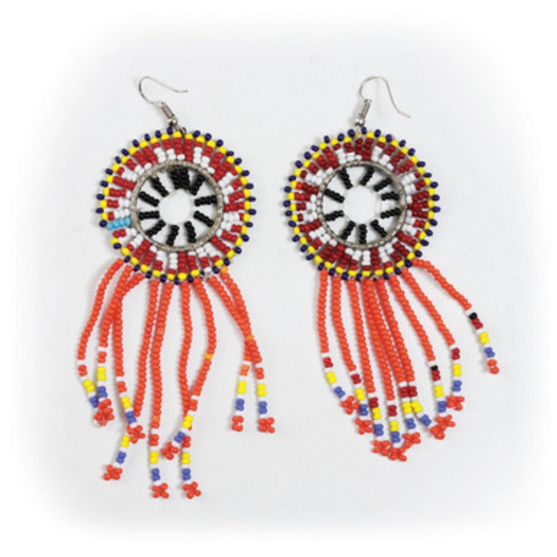 Maasai Bead Fringe Earrings - ASSORTED