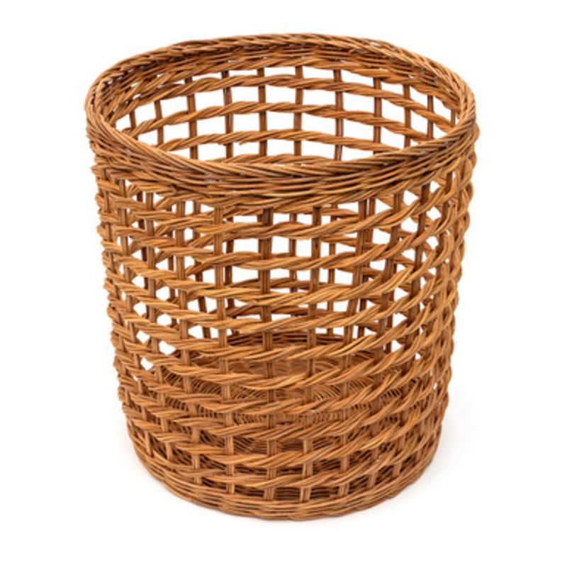 Rattan Open Weave Basket Round Medium